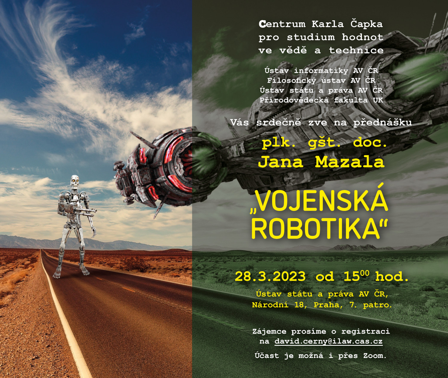 pozvánka vojenská robotika